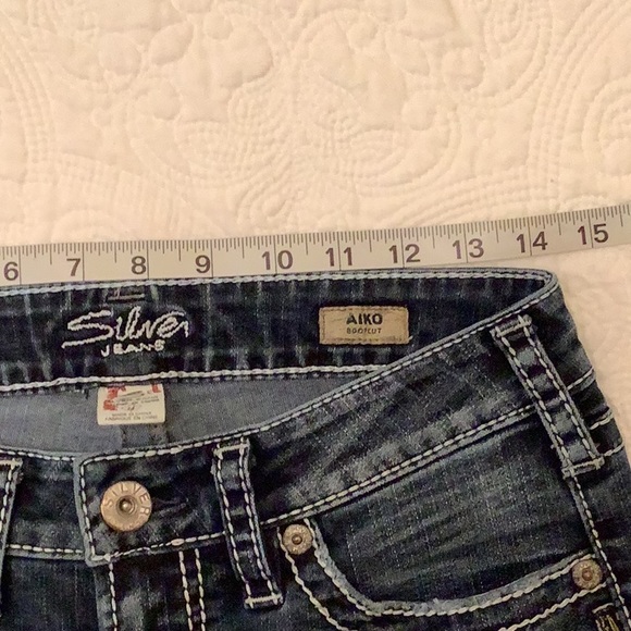 Silver Aiko Lo Rise Bootcut Jeans, 28W 31L - Picture 13 of 15